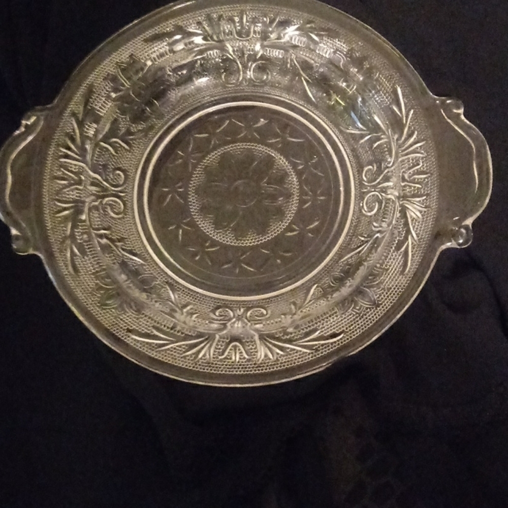Cut glass relish dish -